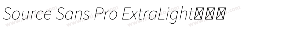 Source Sans Pro ExtraLight手机版字体转换